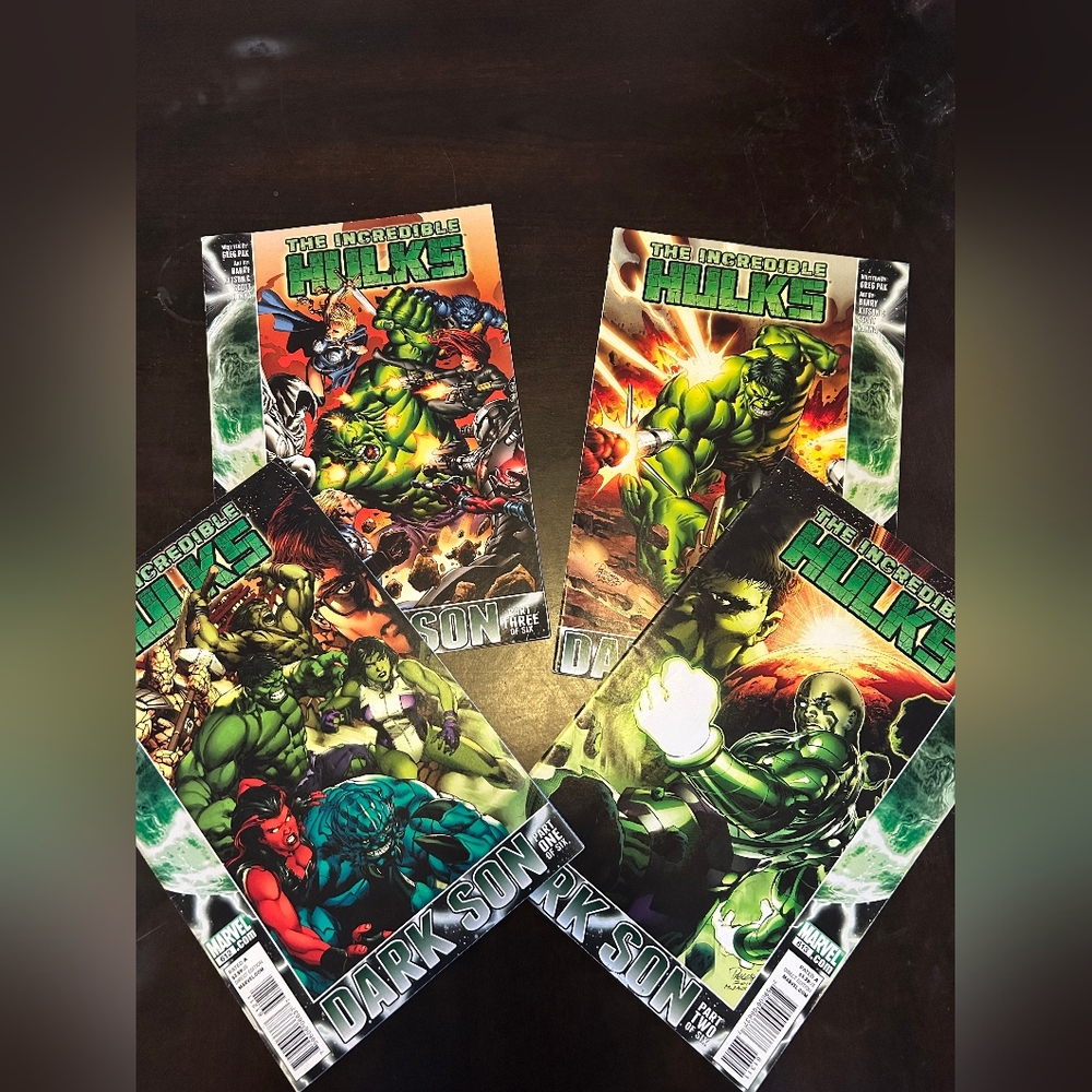 Marvel The Incredible Hulks “Dark Son” Comic Lot – Issues #612–615 (2010)